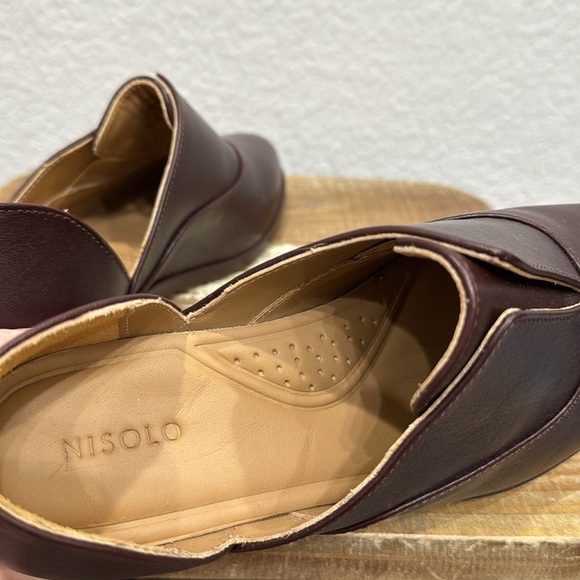 Nisolo Emma d’Orsay Oxford Leather Wine Size 7 - Picture 7 of 9